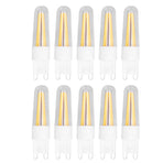 10Pcs G9 LED Bulb 3W 200LM Long Filament Bulbs for Chandelier Ceiling Lamp Table Lamp Warm White 220V