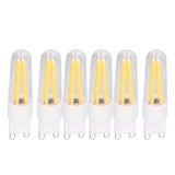 10Pcs G9 LED Bulb 3W 200LM Long Filament Bulbs for Chandelier Ceiling Lamp Table Lamp Warm White 220V - Front View