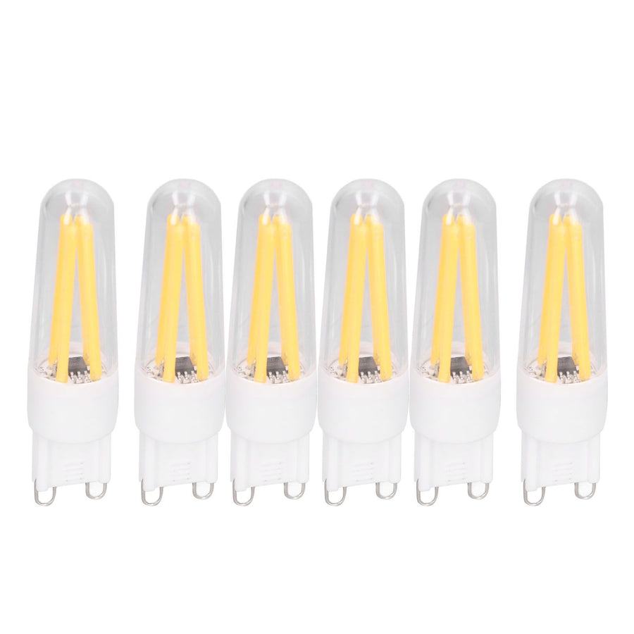 10Pcs G9 LED Bulb 3W 200LM Long Filament Bulbs for Chandelier Ceiling Lamp Table Lamp Warm White 220V