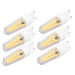 10Pcs G9 LED Bulb 3W 200LM Long Filament Bulbs for Chandelier Ceiling Lamp Table Lamp Warm White 220V