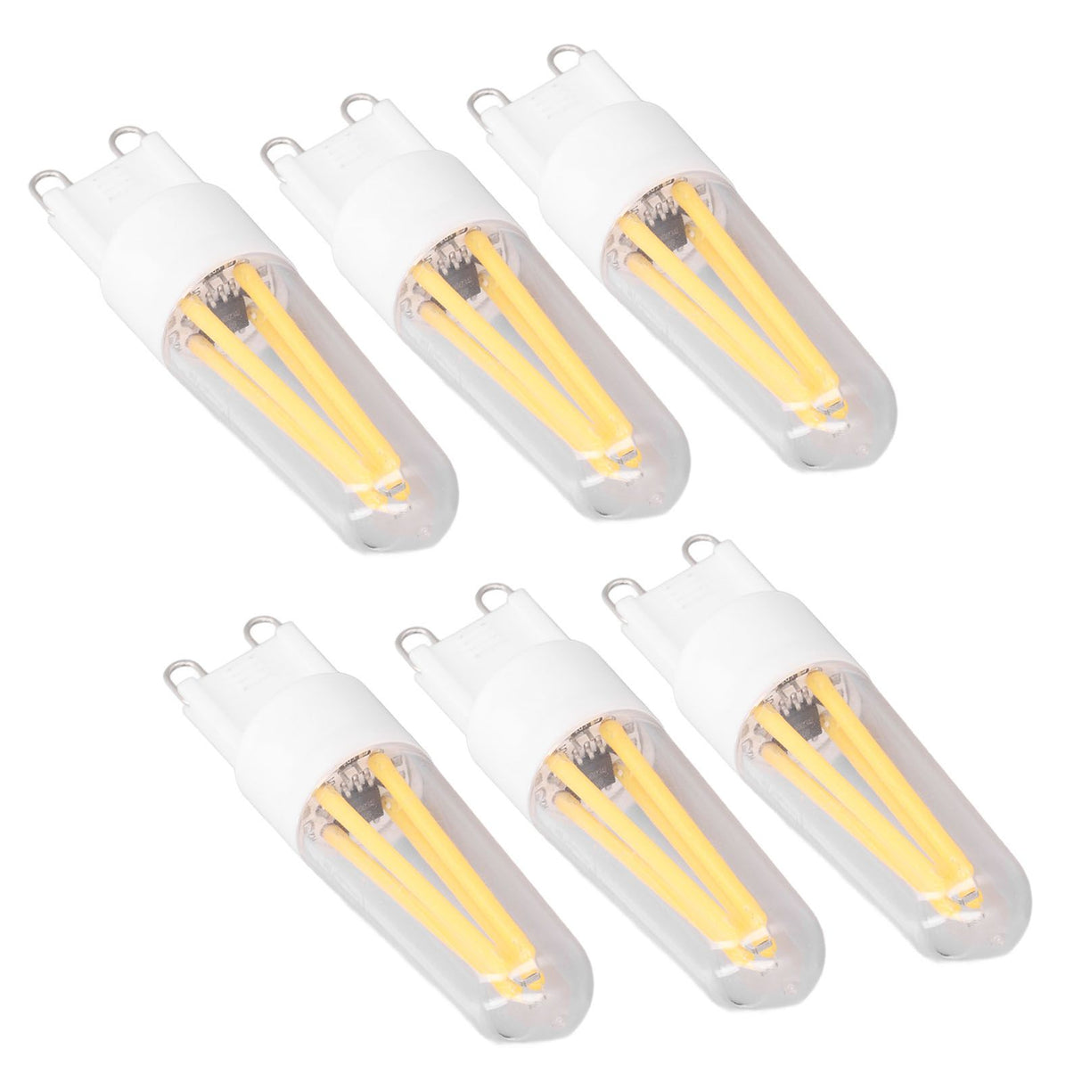 10Pcs G9 LED Bulb 3W 200LM Long Filament Bulbs for Chandelier Ceiling Lamp Table Lamp Warm White 220V