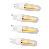 10Pcs G9 LED Bulb 3W 200LM Long Filament Bulbs for Chandelier Ceiling Lamp Table Lamp Warm White 220V - 45-Degree Angle