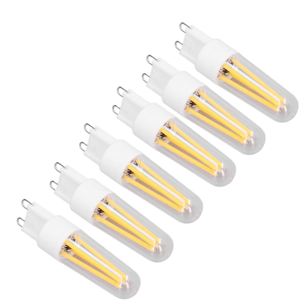 10Pcs G9 LED Bulb 3W 200LM Long Filament Bulbs for Chandelier Ceiling Lamp Table Lamp Warm White 220V