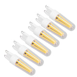 10Pcs G9 LED Bulb 3W 200LM Long Filament Bulbs for Chandelier Ceiling Lamp Table Lamp Warm White 220V