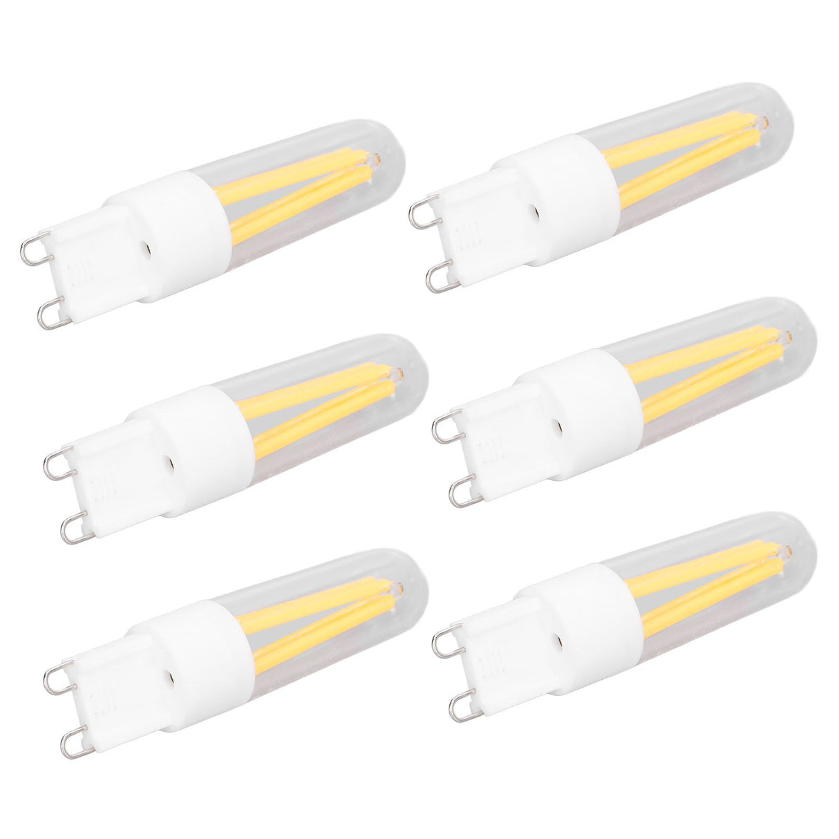 10Pcs G9 LED Bulb 3W 200LM Long Filament Bulbs for Chandelier Ceiling Lamp Table Lamp Warm White 220V