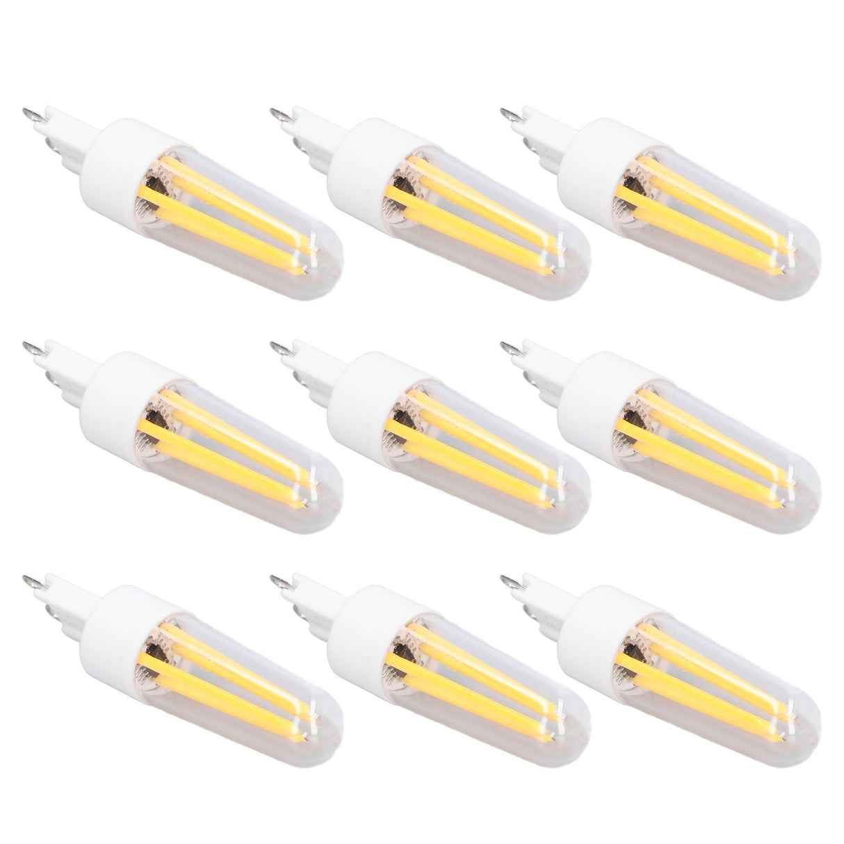 10Pcs G9 LED Bulb 3W 200LM Long Filament Bulbs for Chandelier Ceiling Lamp Table Lamp Warm White 220V