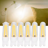 10Pcs G9 LED Bulb 3W 200LM Long Filament Bulbs for Chandelier Ceiling Lamp Table Lamp Warm White 220V