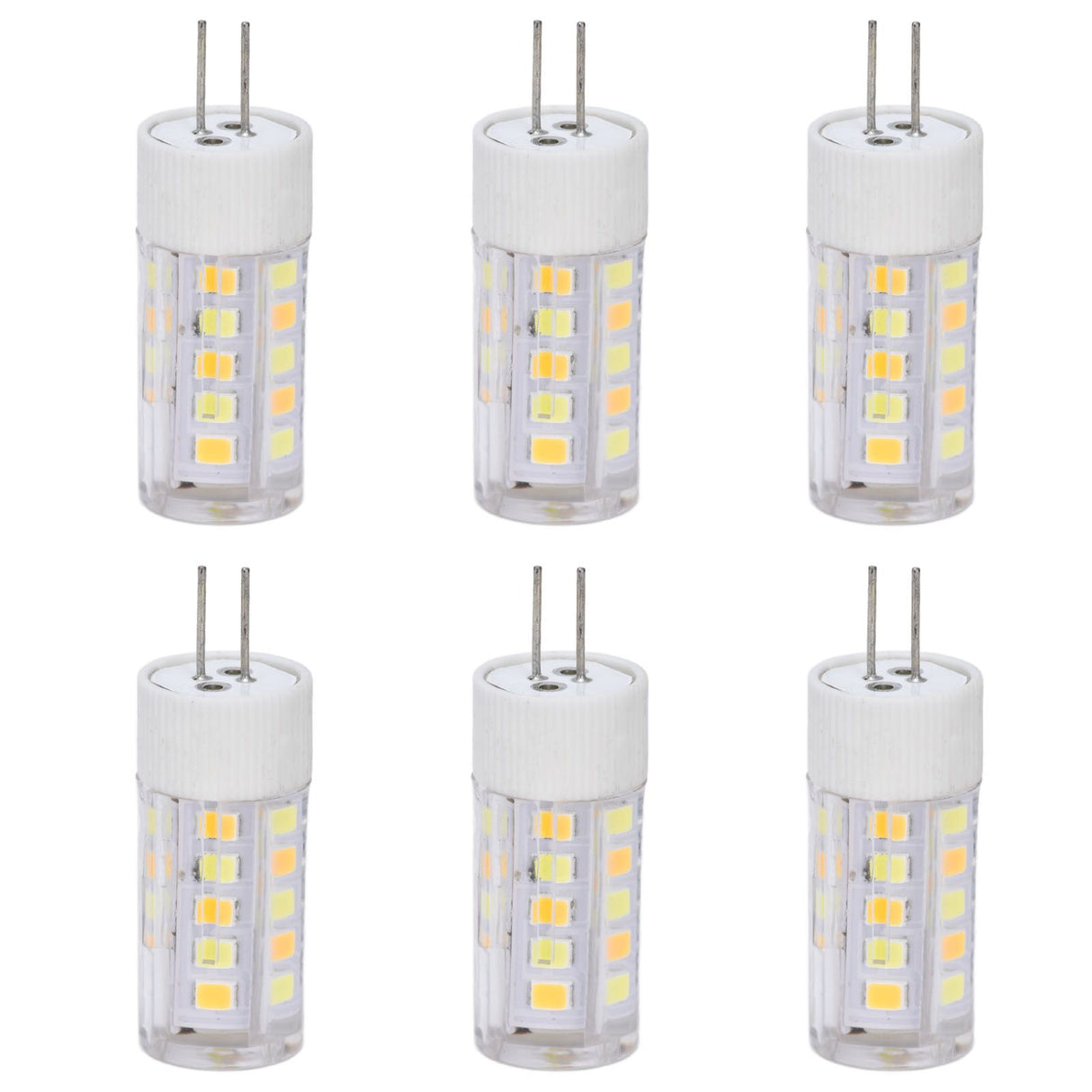 6PCS G4 Light Bulb 3 Light Color 220V Small Ceiling Lamp Bulb Wall Lamp Bulb for Home OfficeG4 3W 32LED