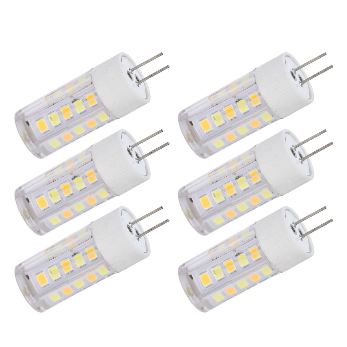 6PCS G4 Light Bulb 3 Light Color 220V Small Ceiling Lamp Bulb Wall Lamp Bulb for Home OfficeG4 3W 32LED