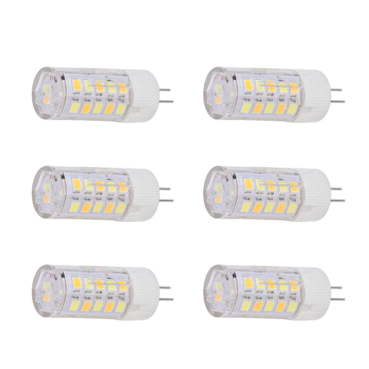 6PCS G4 Light Bulb 3 Light Color 220V Small Ceiling Lamp Bulb Wall Lamp Bulb for Home OfficeG4 3W 32LED