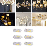 6PCS G4 Light Bulb 3 Light Color 220V Small Ceiling Lamp Bulb Wall Lamp Bulb for Home OfficeG4 3W 32LED