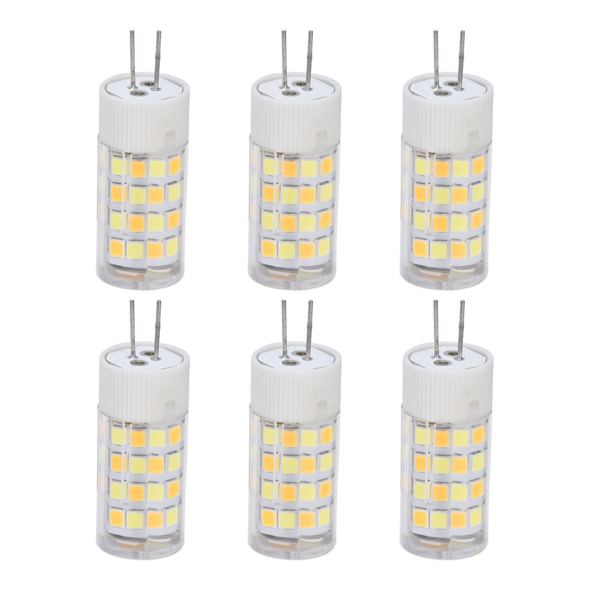 6PCS G4 Light Bulb 3 Light Color 220V Small Ceiling Lamp Bulb Wall Lamp Bulb for Home OfficeG4 5W 52LED