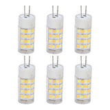 6PCS G4 Light Bulb 3 Light Color 220V Small Ceiling Lamp Bulb Wall Lamp Bulb for Home OfficeG4 5W 52LED