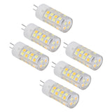 6PCS G4 Light Bulb 3 Light Color 220V Small Ceiling Lamp Bulb Wall Lamp Bulb for Home OfficeG4 5W 52LED