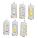 6PCS G4 Light Bulb 3 Light Color 220V Small Ceiling Lamp Bulb Wall Lamp Bulb for Home OfficeG4 5W 52LED
