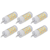 6PCS G4 Light Bulb 3 Light Color 220V Small Ceiling Lamp Bulb Wall Lamp Bulb for Home OfficeG4 5W 52LED - 45-Degree Angle