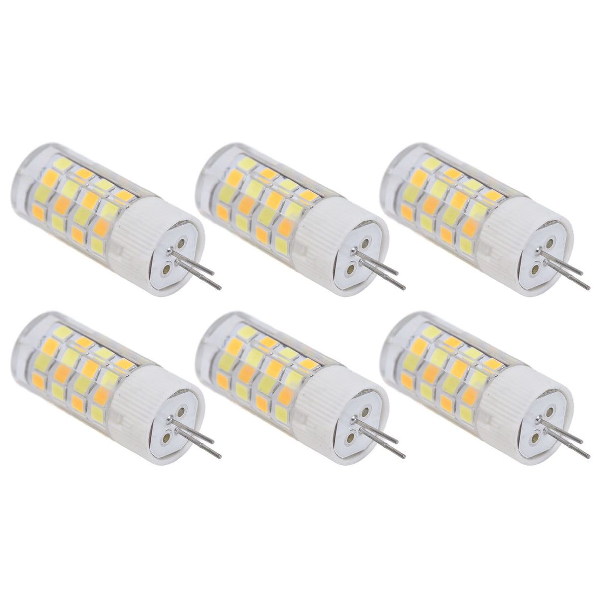6PCS G4 Light Bulb 3 Light Color 220V Small Ceiling Lamp Bulb Wall Lamp Bulb for Home OfficeG4 5W 52LED