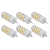 6PCS G4 Light Bulb 3 Light Color 220V Small Ceiling Lamp Bulb Wall Lamp Bulb for Home OfficeG4 5W 52LED - Rear View