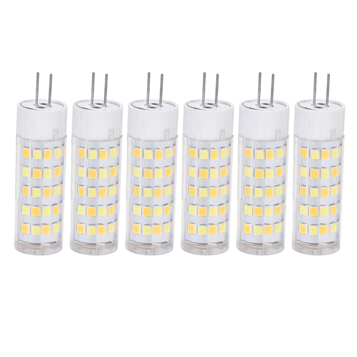 6PCS G4 Light Bulb 3 Light Color 220V Small Ceiling Lamp Bulb Wall Lamp Bulb for Home OfficeG4 7W 64LED