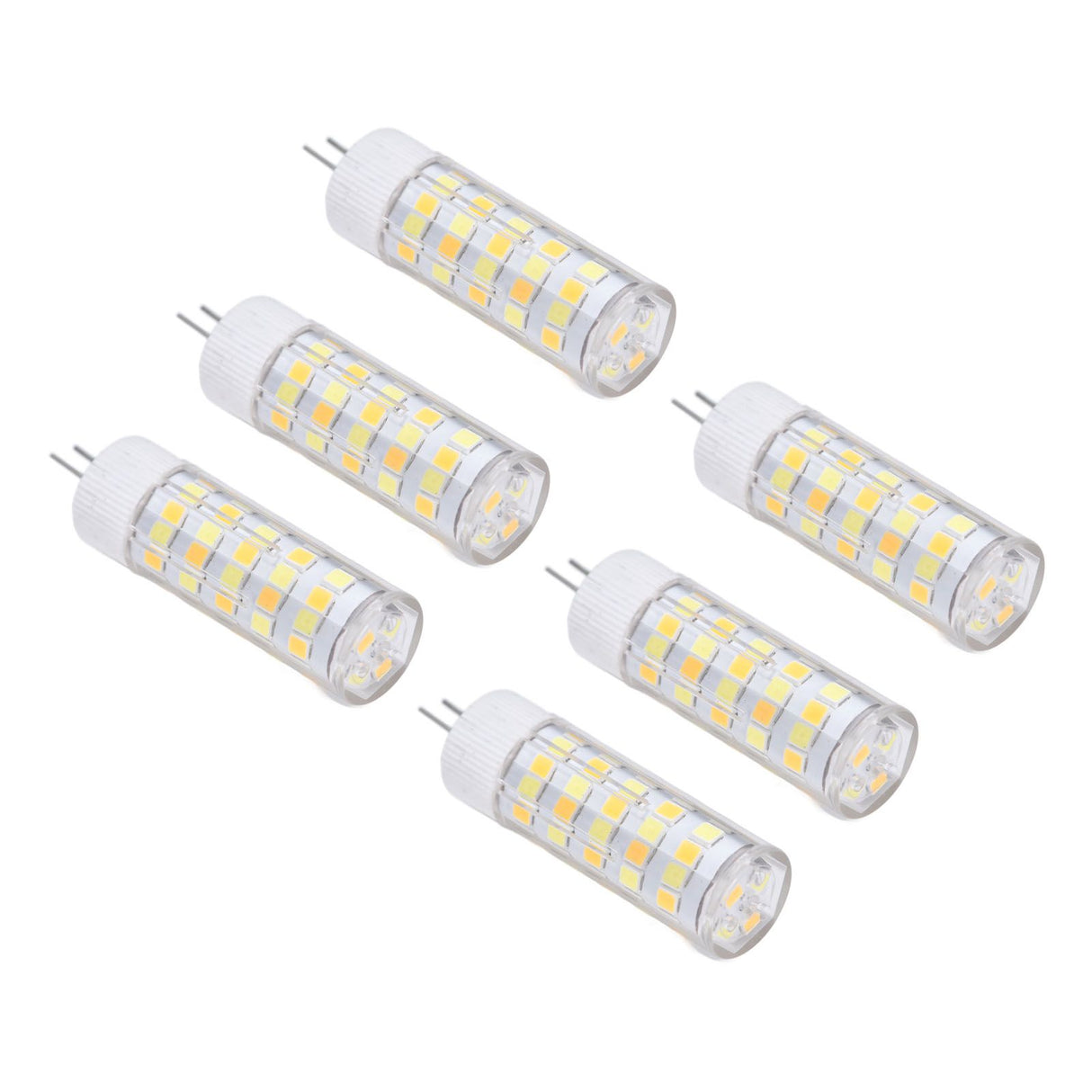 6PCS G4 Light Bulb 3 Light Color 220V Small Ceiling Lamp Bulb Wall Lamp Bulb for Home OfficeG4 7W 64LED