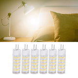 6PCS G4 Light Bulb 3 Light Color 220V Small Ceiling Lamp Bulb Wall Lamp Bulb for Home OfficeG4 7W 64LED - Extra Image
