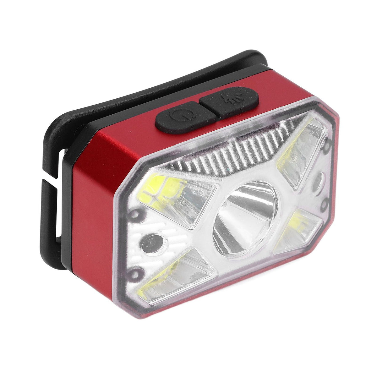 LED Headlight Outdoor COB Induction Headlight USB Charging Head Flashlight for Night RunningRed