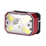 LED Headlight Outdoor COB Induction Headlight USB Charging Head Flashlight for Night RunningRed