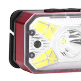 LED Headlight Outdoor COB Induction Headlight USB Charging Head Flashlight for Night RunningRed - Extra Image
