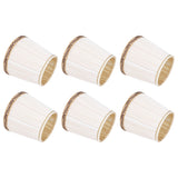 6Pcs Fabric Mesh Lamp Shade Clip On Lampshade Beige Golden Edge Style for E14 Chandelier Ceiling Lamp