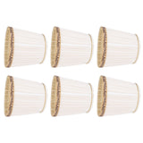 6Pcs Fabric Mesh Lamp Shade Clip On Lampshade Beige Golden Edge Style for E14 Chandelier Ceiling Lamp