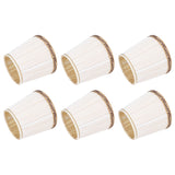 6Pcs Fabric Mesh Lamp Shade Clip On Lampshade Beige Golden Edge Style for E14 Chandelier Ceiling Lamp