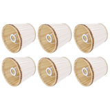 6Pcs Fabric Mesh Lamp Shade Clip On Lampshade Beige Golden Edge Style for E14 Chandelier Ceiling Lamp - Extra Image