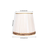 6Pcs Fabric Mesh Lamp Shade Clip On Lampshade Beige Golden Edge Style for E14 Chandelier Ceiling Lamp - Extra Image