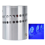 LED Aluminum Spiral Hole Wall Light Corrosion Resistance 3W Dimmable Spiral Lamp for Porch Living RoomBlue