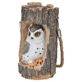 Owl Solar Light IP67 Waterproof High Simulation Eco Friendly Energy Saving Durable Resin Solar Hanging Lights - Close-Up Angle