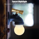 Creative LED Faucet Night Light USB Charging Voice Controlled Induction Bedside Lamp for Corridor - Extra Image