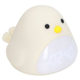 Cute Bird Alarm Clock Light LED Night Lamp USB Charging Cartoon Clock Night Light for Bedroom - Front View