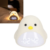 Cute Bird Alarm Clock Light LED Night Lamp USB Charging Cartoon Clock Night Light for Bedroom