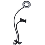 Mobile Phone Live Lighting 3 Colour Adjustable Angle Light Multifunction USB Power Supply Selfie Rings Light - Front View