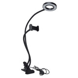 Mobile Phone Live Lighting 3 Colour Adjustable Angle Light Multifunction USB Power Supply Selfie Rings Light - Side View