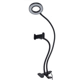 Mobile Phone Live Lighting 3 Colour Adjustable Angle Light Multifunction USB Power Supply Selfie Rings Light - Low Angle