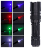 RGBW Flashlight IPX5 Waterproof 4 in 1 4 Colors Lighting 100‑200m Range Multi Function Flashlight for Mountaineering
