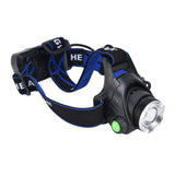 4 in 1 RGBW Focus Headlamp Telescopic Zoom USB Rechargeable Super Bright Headlight for Fishing - Side View