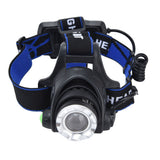 4 in 1 RGBW Focus Headlamp Telescopic Zoom USB Rechargeable Super Bright Headlight for Fishing - 45-Degree Angle