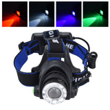 4 in 1 RGBW Focus Headlamp Telescopic Zoom USB Rechargeable Super Bright Headlight for Fishing - Extra Image