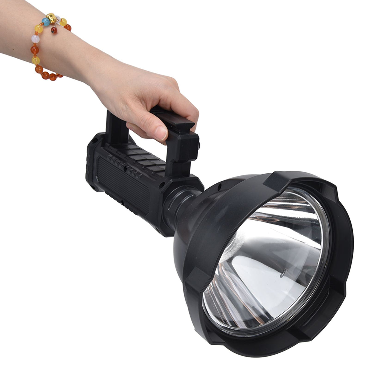 P50 Super Bright LED Searchlight Dual Light Source USB Rechargeable Waterproof Spotlight for Adventure Tourism