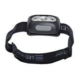 LED Headlamp Multifunctional Adjustable Angle Waterproof USB Charging Motion Sensor Portable Head Flashlight
