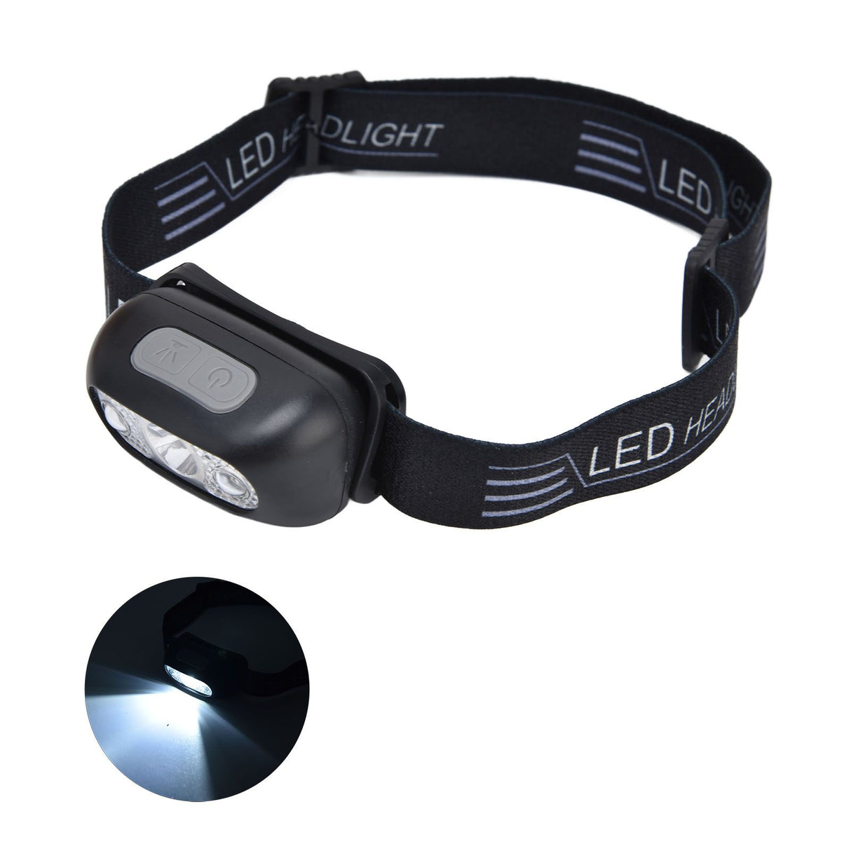 LED Headlamp Multifunctional Adjustable Angle Waterproof USB Charging Motion Sensor Portable Head Flashlight