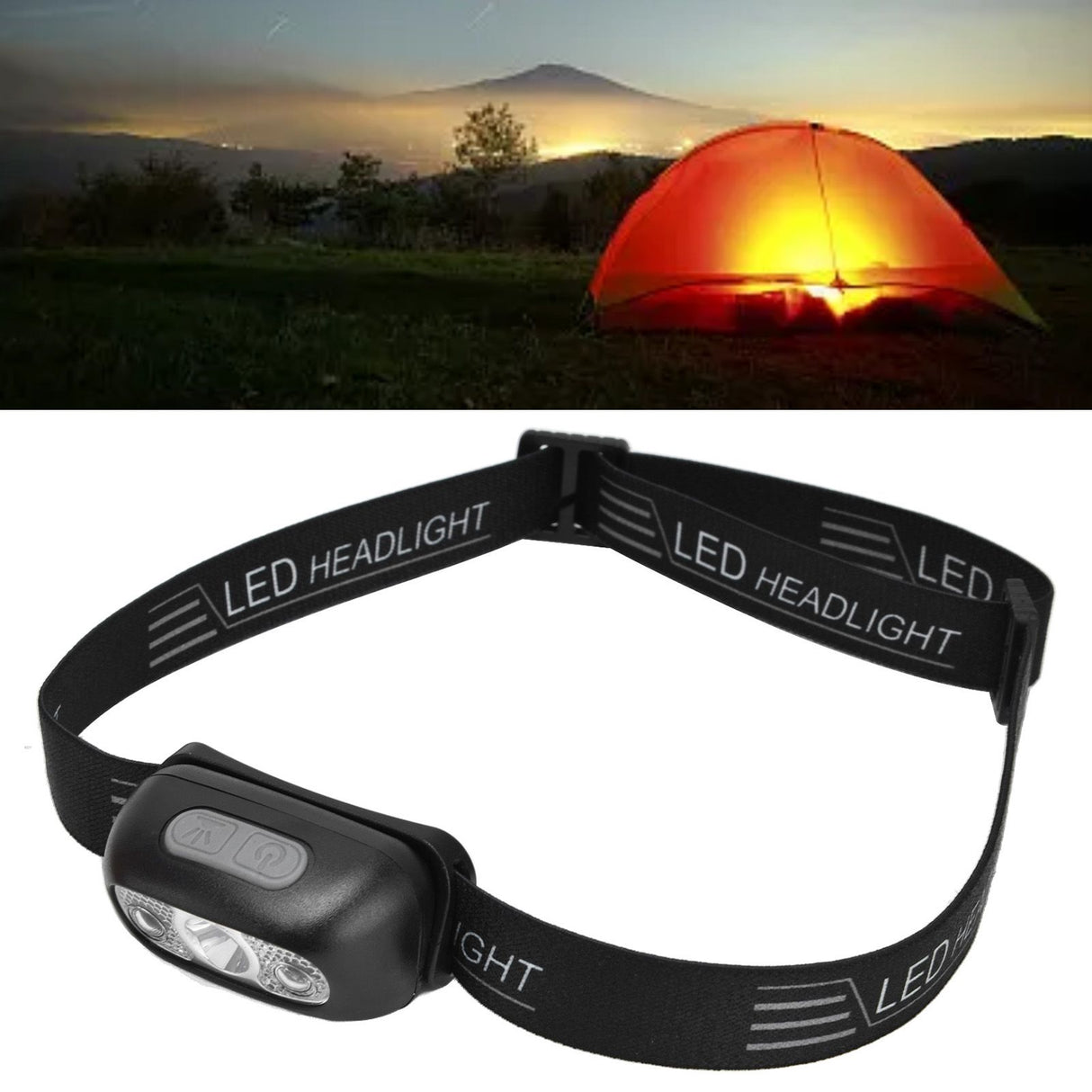 Head Lights Mini USB Charging Outdoor Adventure Gesture Sensing LED Sensor Headlight for Cycling Fishing Running