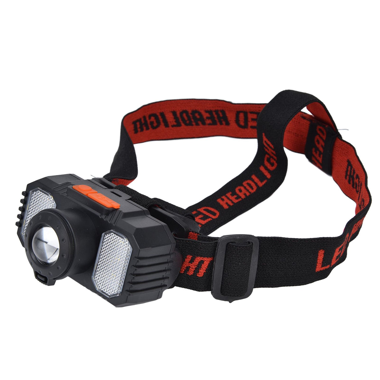 LED Headlight USB Charging Adjustable Zoom Dual Light Sources Waterproof Portable Headlight for Fishing Running